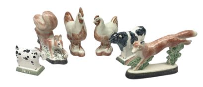 Six Rye Pottery figures