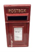 Reproduction red painted cast metal post box