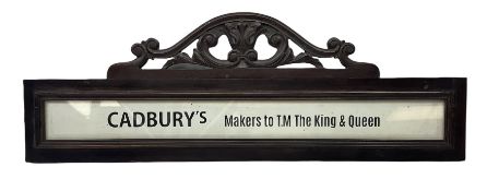 Victorian Cadbury's mahogany sign