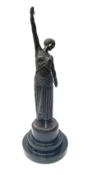 Art Deco style bronze figure of a female dancer