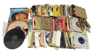 An assortment of Vinyl records.