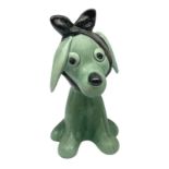 Sylvac 'toothache' dog in the green colourway