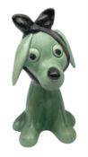 Sylvac 'toothache' dog in the green colourway