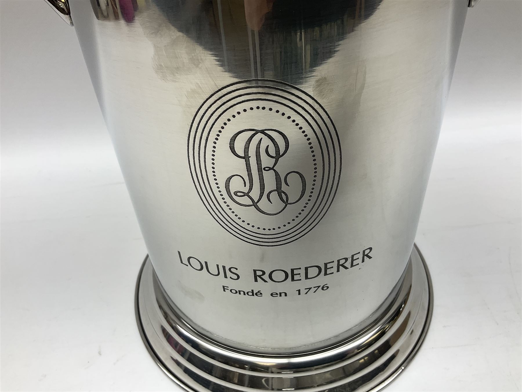 Lois Roederer champagne bucket of cylindrical form with twin handles - Image 2 of 6