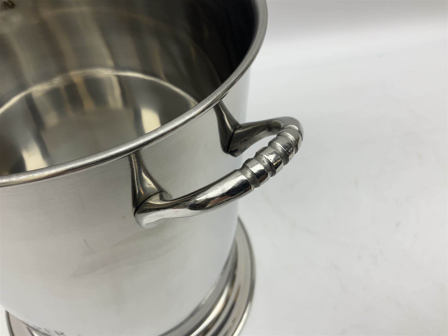 Lois Roederer champagne bucket of cylindrical form with twin handles - Image 4 of 6