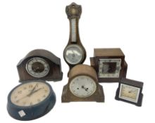 A selection of mid-20th century and later mantle clocks