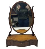 Regency satinwood and rosewood toilet mirror
