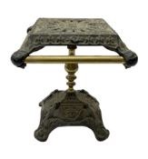 Victorian cast iron and brass stand