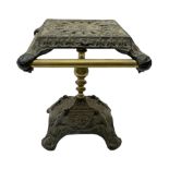 Victorian cast iron and brass stand