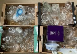 Four boxes of glass to include boxed Edinburgh Crystal decanter