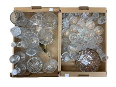 Collection of cut and moulded glassware