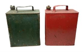 Two vintage petrol cans