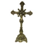 Cast brass crucifix