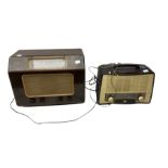 Wooden cased G Marconi radio and vintage Stella radio