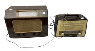 Wooden cased G Marconi radio and vintage Stella radio