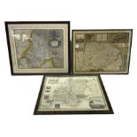 Three framed maps of Hampshire