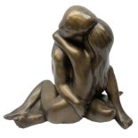 'Leonardo Art Wrk' bronzed figure of two figures embracing