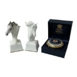 Quantity of Royal Worcester comprising boxed Millenium box and two equestrian busts to include horse