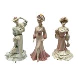 Three Coalport figures comprising 'Georgina'