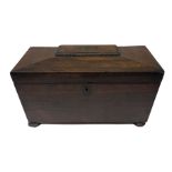 Early 19th century rosewood tea caddy