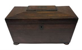 Early 19th century rosewood tea caddy