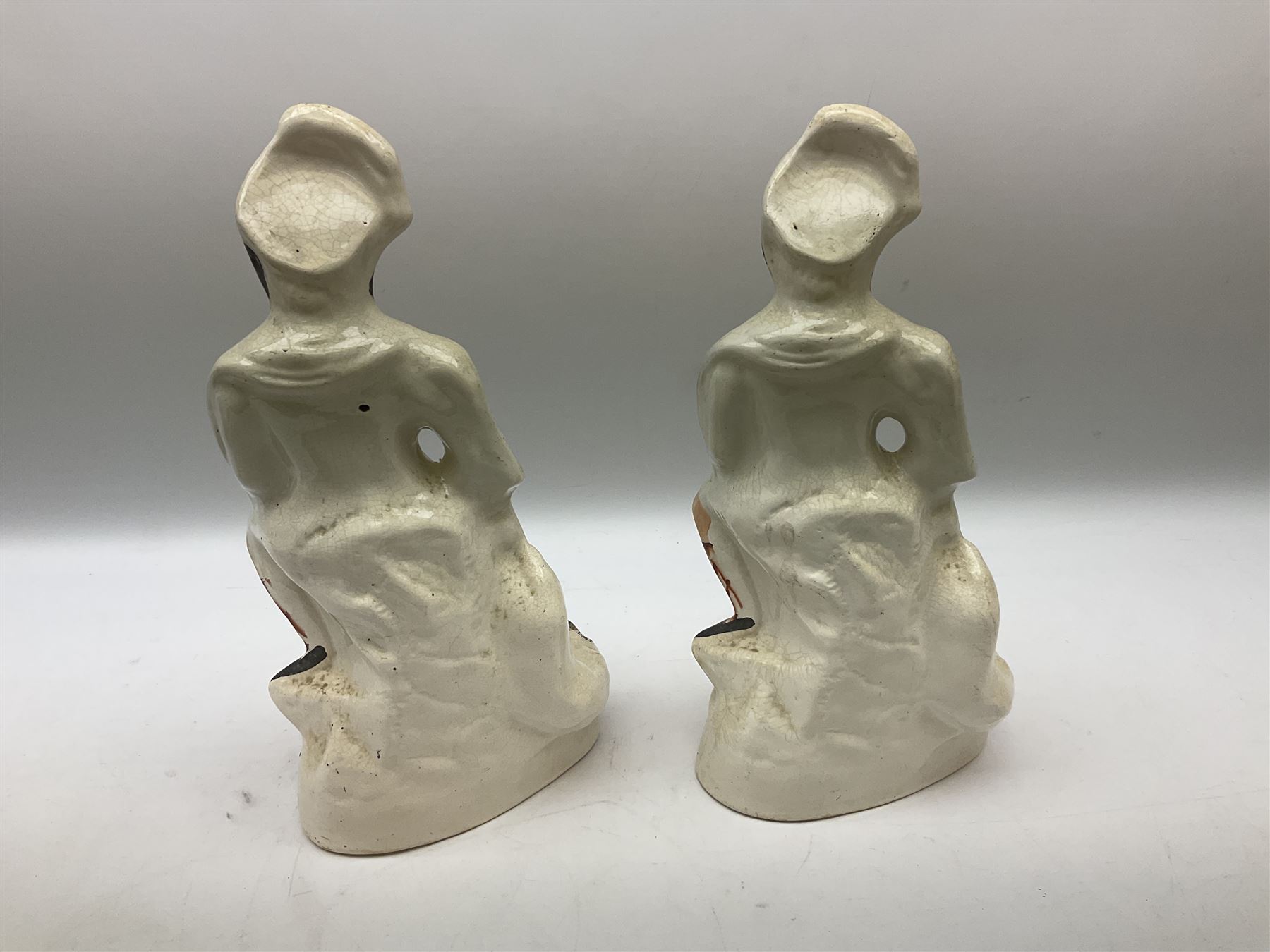 Two Staffordshire pottery flat back figures of the lion slayer - Image 11 of 14