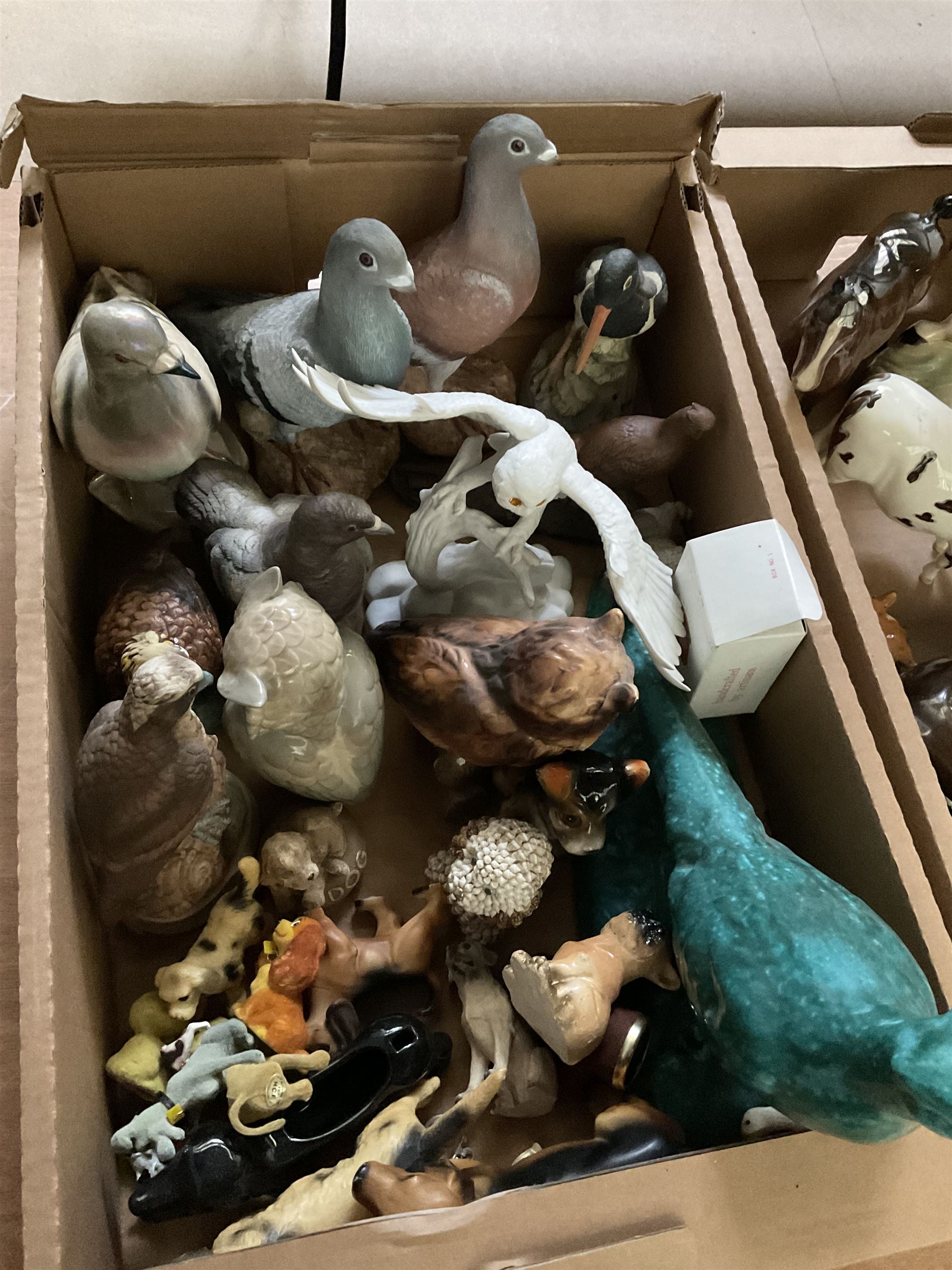 Three boxes of animal figures to include mainly ceramic and composite examples - Image 2 of 5