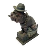 Cast iron money box 'Old Puffer'