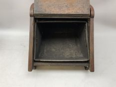 Late Victorian walnut coal box