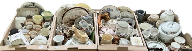 Four boxes of ceramics to include Portmeirion