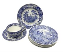 Spode Blue Room Collection large teacup and saucer