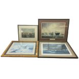 Two framed aviation prints Lets Call it a Day and Duel of Eagles