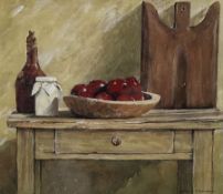 Alan Thorne (British 20th century): Still Life of Kitchen Side Table