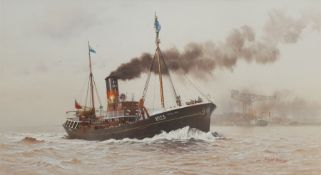 Roger Davies (British 1945-): Hull Trawler Pentland Firth