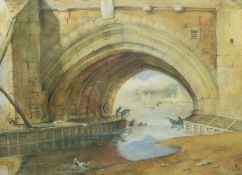 English School (19th/20th century): Under the Bridge