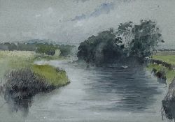 John Hutchinson (British 1929-): 'River Rye at Lower Harome'