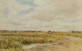 Edmund Morison Wimperis (British 1835-1900): Pulling the Hay Wagon on an Open Road