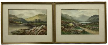 L Vallance (British early 20th century): Highland Landscapes