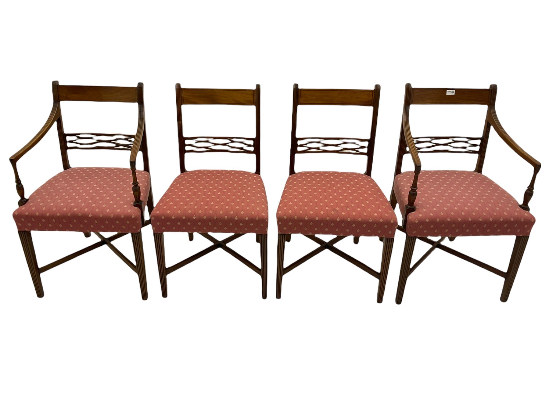 Set of eight (6+2) Regency mahogany dining chairs - Image 11 of 17