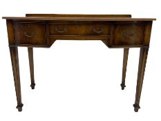 Georgian style mahogany bow front writing table