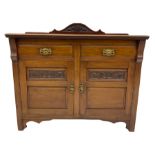 Late Victorian walnut side cabinet