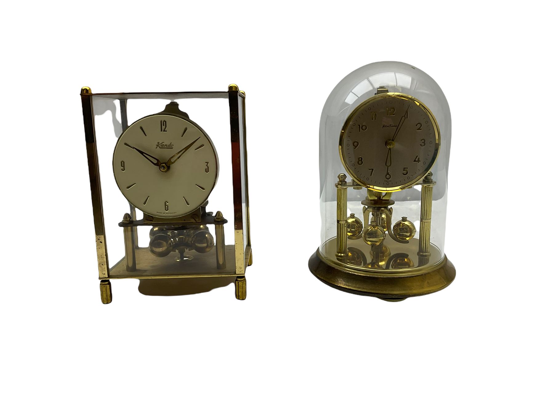 A 20th century English Torsion clock marketed by Bentime Ltd