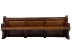 Victorian pine church pew