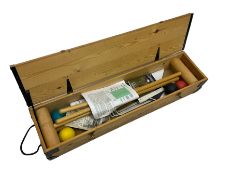 Croquet set in wooden carry case