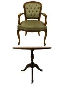 French style beech framed upholstered chair
