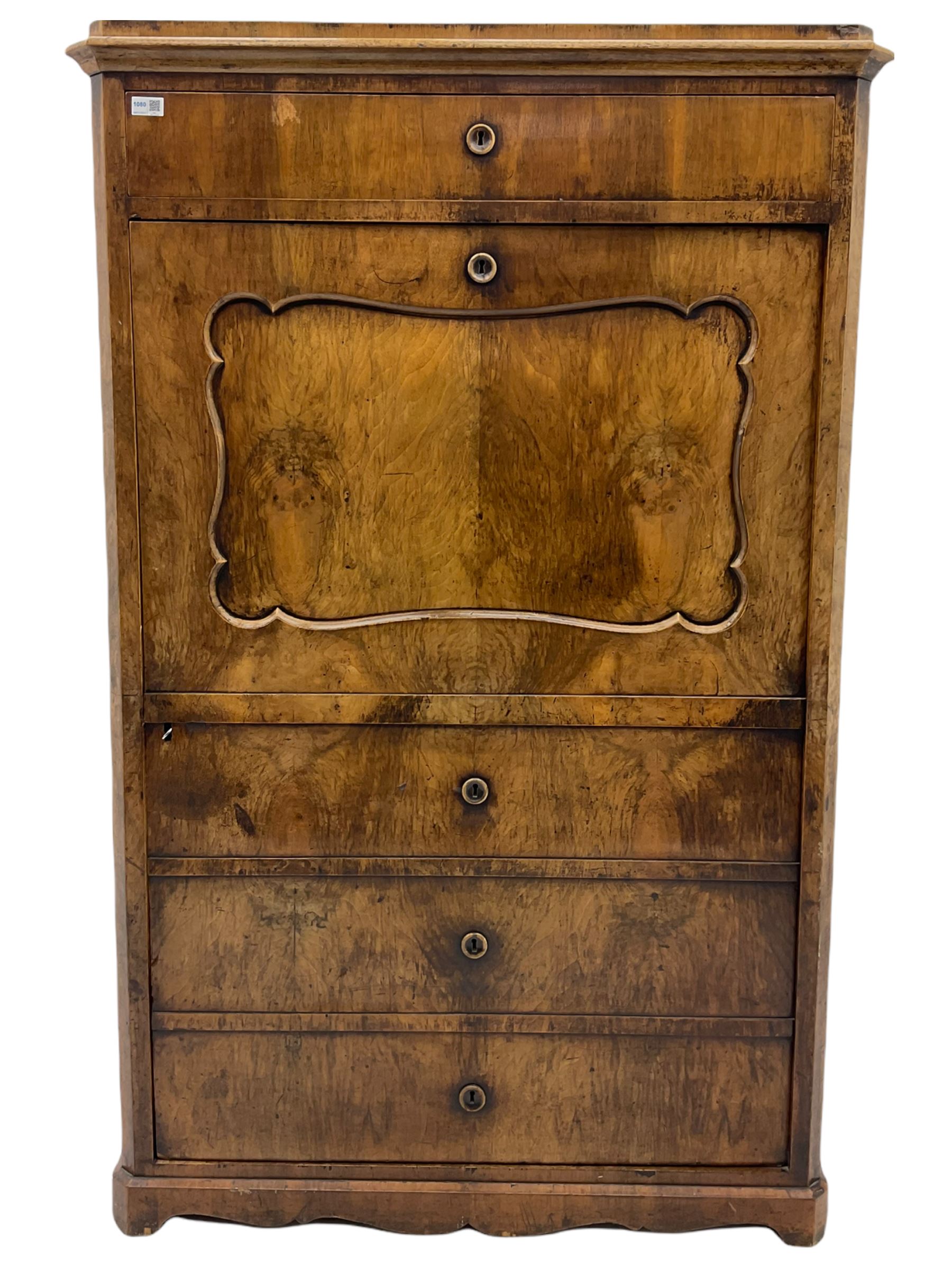 19th century walnut cabinet - Bild 2 aus 7