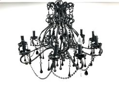 Classical black ten branch chandelier