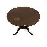 George III mahogany tripod tea table