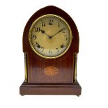 A late 19th century American mantle clock in a "Lancet" case manufactured by the Gilbert Clock Fac