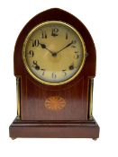 A late 19th century American mantle clock in a "Lancet" case manufactured by the Gilbert Clock Fac